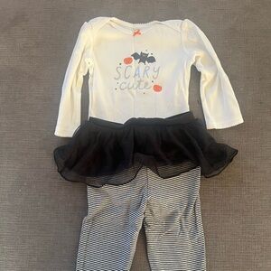 Carter's White and Black Kids Matching Set